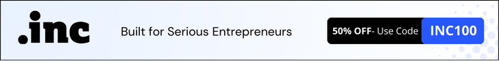 50% OFF Inc Domains